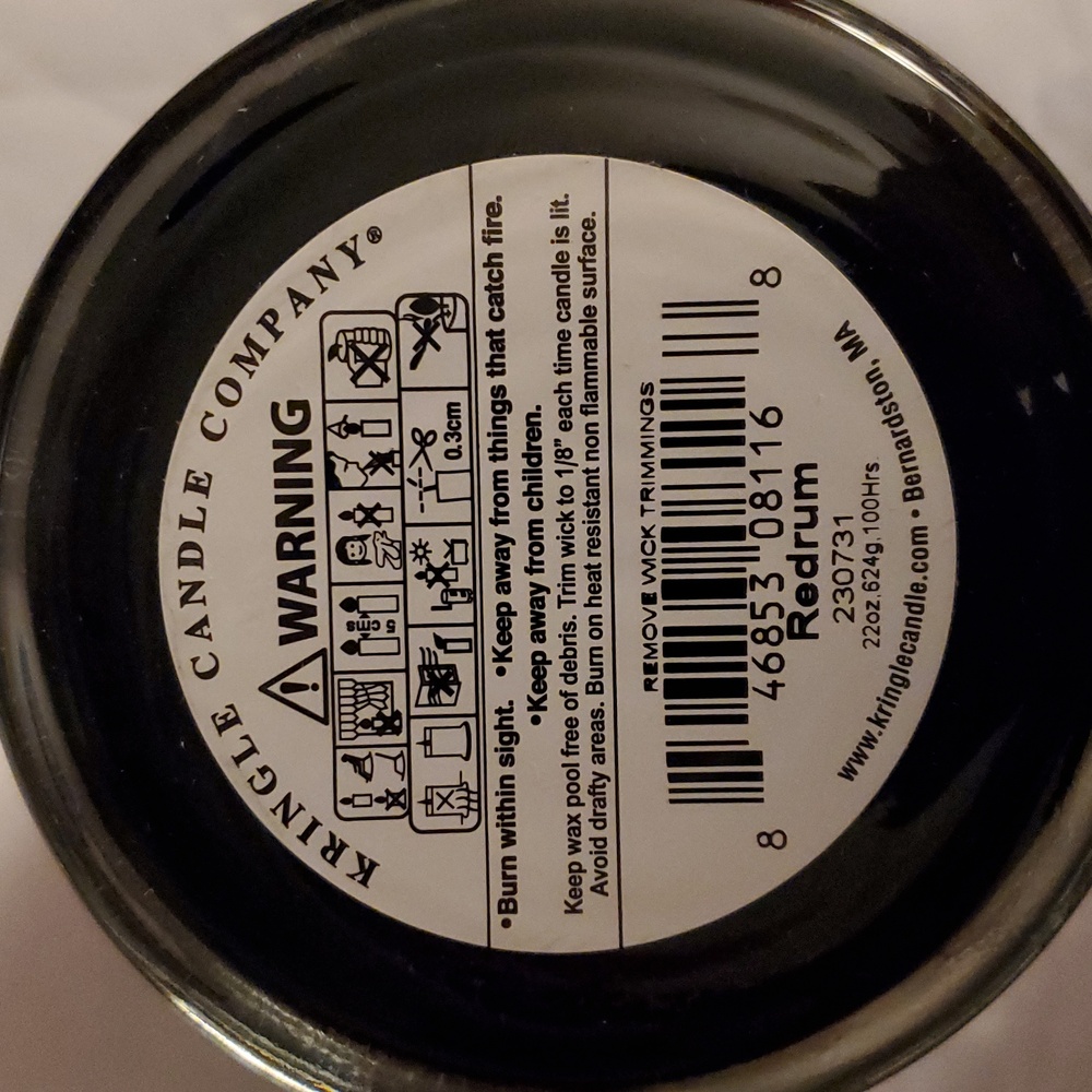 Kringle Halloween Redrum Soy Candle 22oz 2-wick Tumbler Jar - Picture 4 of 7